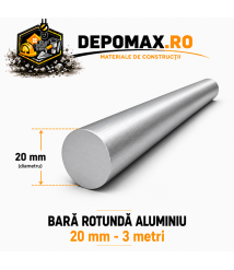 Bara rotunda aluminiu 20 mm, 3 metri, EN AW-2007
